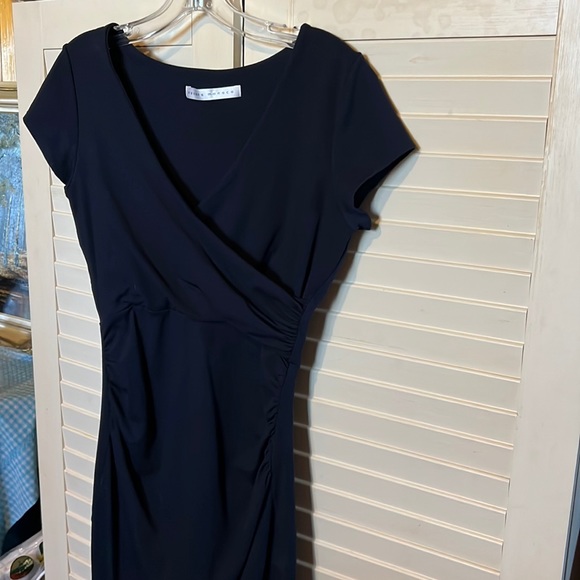 Susana Monaco dark navy blue wrap dress size medium - Picture 2 of 5